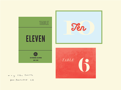 Table Numbers branding design illustration typography visual design