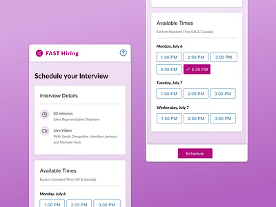 Pick a time app mobile design mobile first ui usability uxui
