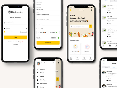 Kitchen Mile - Kitchen Owner view design food app
