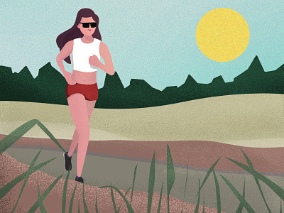 Do you like running? adobe character design desert girl girl character illustration illustrator run running sand sport sun