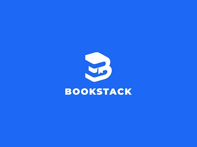 Book Stack b book bookmark brain education letter logo stack symbol