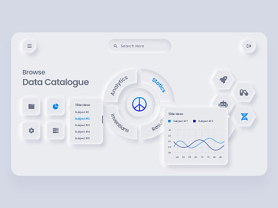 Data Catalog Concept clean design design trends ui user experience userinterface ux web design white