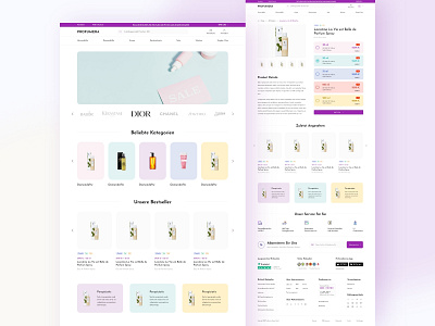Profumera clean design ecommerce online shop online store ui user experience user interface ux web design website design website ui