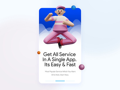 Service App - Splash Screen 3d 3d model clean design design trends gradient mobile app mobile app design trendy mobile app typography ui user experience user interface ux