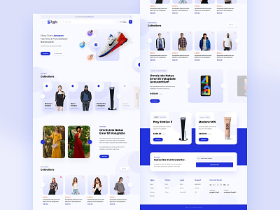 Zggly - An Ecommerce Shop clean design ecommerce ecommerce design gradient ui user experience user interface ux web design webdesign webshop website design