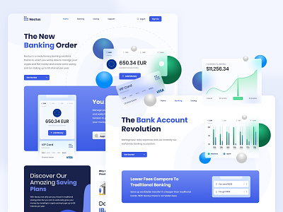 Noctus banking banking landing page banking website clean design credit card crypto crypto landing page debit card gradient landing page ui user experience user interface ux web web design website