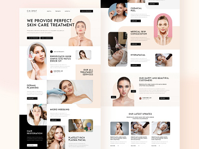 GALWAY - Skin Care beauty beauty skin beauty website clean design girls skin gradient health medical medical website skin skin care skin care treatment skin health skin treatment treatment website ui user experience user interface ux web design