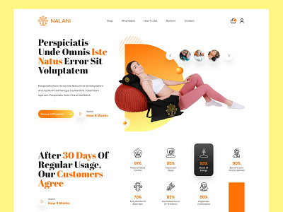 Nalani clean design fitness mat fitness website gradient gym health landing page mat ui user experience user interface ux web design