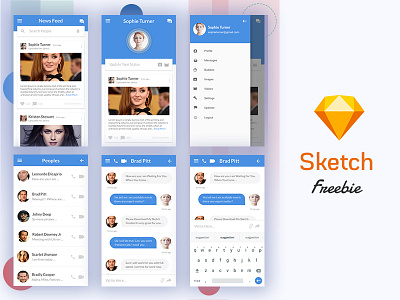 Sketch Freebie blue freebie profile page sketch sketch freebie ui ux