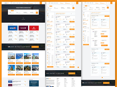 ExtraBilet - Online Travel Booking Website airline booking system flight search online booking orange travel travel agency ui user experience user interface ux web design