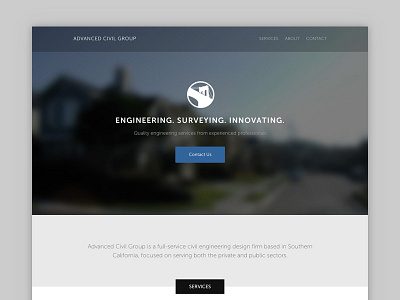All Business engineering flat landing page minimal museo sans simple single page