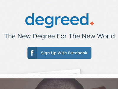 The new world facebook landing page sign up