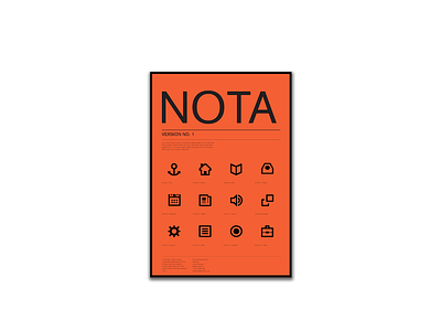 Nota - Iconography Poster branding design graphic icon iconography latin logo lorem modernism poster symbols ui