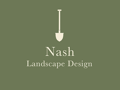Nash Landscape Design - Logo branding classic classy color design green icon landscape logo serif spade typography