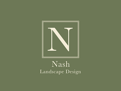 Nash Landscape Design Logo - Variant 2 branding classic classy design farrowandball green icon landscape logo serif typeface typography