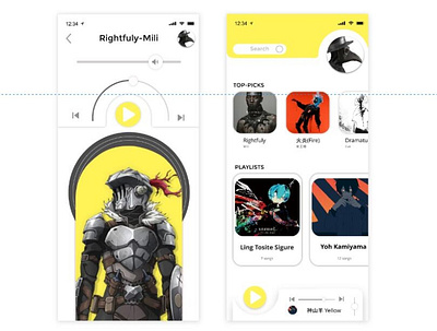 Music App concept clean design mobile ui ui ux