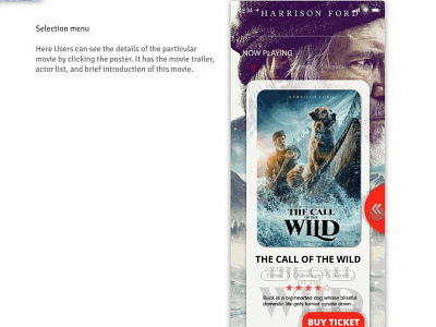 Movie app selection menu design mobile ui ux