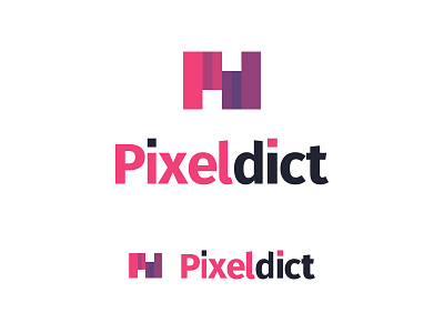 Pixeldict Logo branding creative design game gaming logo magazine news pixel