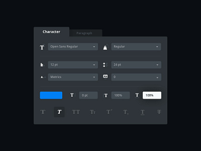 Character Widget by Josh Somers on Dribbble