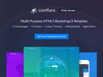Comflare - Agency / App Multi Purpose Theme agency app business buy clean comflare envato theme themeforest website