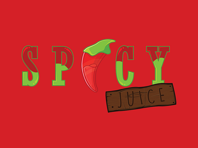 Spicy Juice Logo brand design graphics illustration juice logo