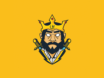 Unstoppable Kings Logo king logo mascot yellow