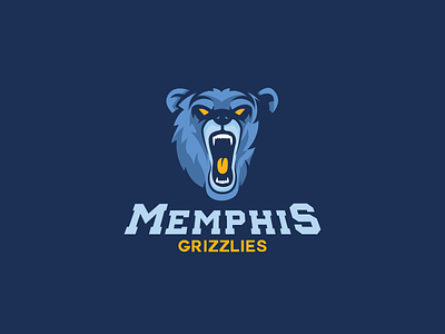 Memphis Grizzlies Mascot Logo artwork bear brad branding creative illustration logo mascot nba sport