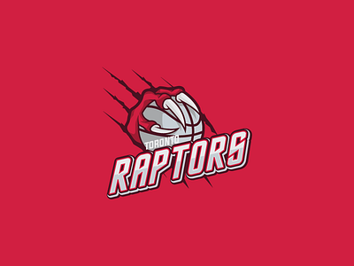 Toronto Raptors Re-designed Logo brand colors creative flat icon logo mascot nba raptors sports team