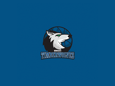 Minnesota Timberwolves crae creation illustration logo mascot mascotlogo sports wolf wolves