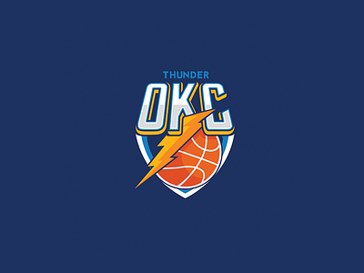 OKC Thunder artwork creation creative design graphic ideia logo logotype mascotlogo nba team