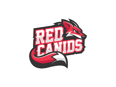 Red Canids Revamp black design esports fox graphic mascot red redcanids