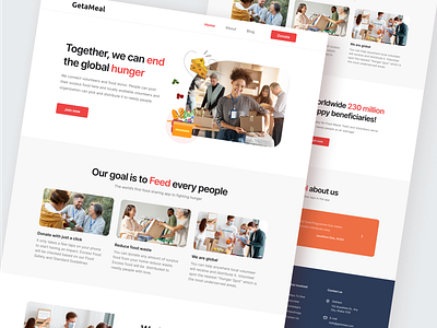 GetaMeal - Food Sharing Platform branding food share platform illustration responsive web design ui web app web design web element