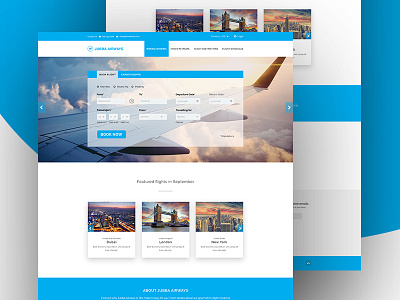 Flight Booking Landing Page airways booking booking system booking.com branding design illustration typography ui user experience user interface ux web element