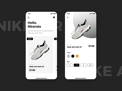 E-commerce app cart design e commerce shoes ui ui design uiux
