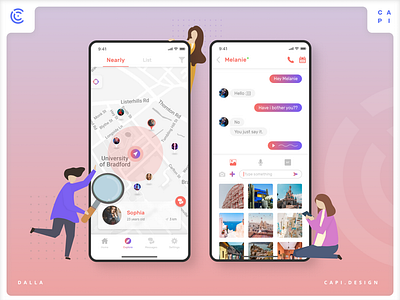 Dalla - Dating app UI Kit app dating datingapp design love message search ui ui design uiux ux uxdesign