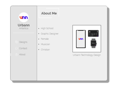 Urbann: About Me app clean flat identity illustration minimal ui vector