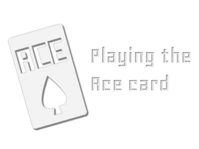 Playing The Ace Card ace card clean design flat identity minimal vector