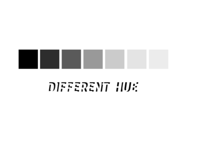 Different Hue (Rebrand ) branding clean design flat icon identity logo minimal typography vector