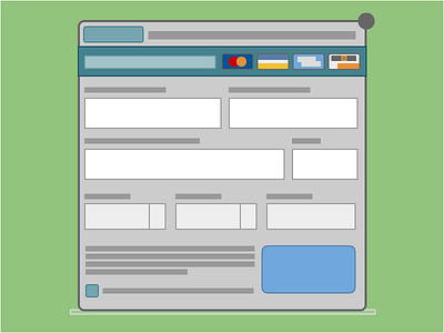 Flat Credit Card Wireframe