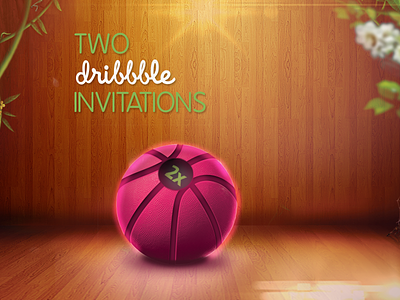 Two Dribbble Invitations away ball draft drafts dribbble give grabs invitations invite invites join two