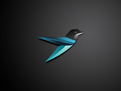 Bird Logo 3d bird blue brand branding colorful fly icon logo mark symbol wings