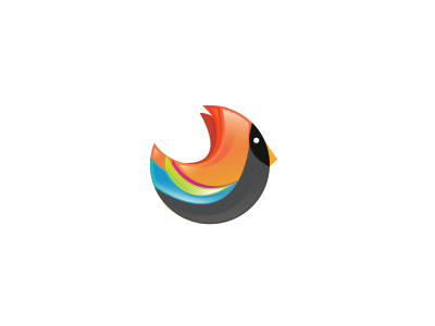 Bird bird brand colorful fly icon logo symbol