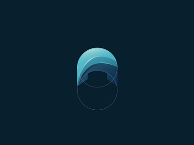 Ascent Logo a bank blue circles financial golden ratio levels logo pay payment simple transaction