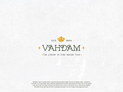 Vahdam Teas bird branding. mark designer icon indian logo luxury tea vector