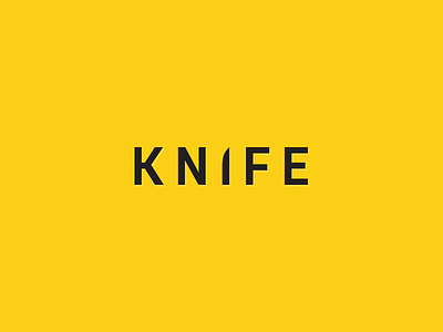 Knife logo best illustrator knife knive logical logo logo design logotype minimal sharp vector word