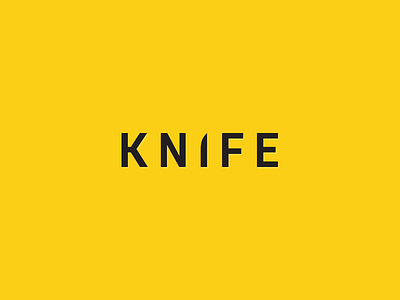 Knife logo best illustrator knife knive logical logo logo design logotype minimal sharp vector word