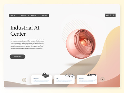 Science and technology concept website app c4d design icon illustration ui web webdesign website website design