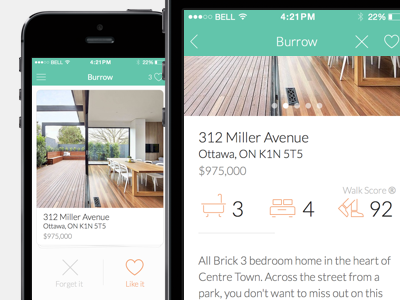 Real estate app app icon design ios iphone real estate tinder