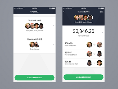 Expense splitting app