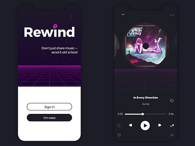 Rewind Music App Screenshots